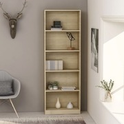 5-Tier Book Cabinet Sonoma Oak Chipboard