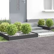 Steel Lawn Edging Panels 4pc Black | EXTG