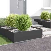 Steel Lawn Edging Panels 4-Pack Black | EXTG