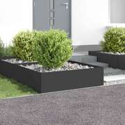 Steel Lawn Edging Panels 4pc Black 100cm | EXTG