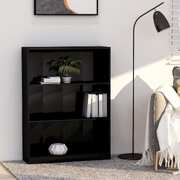 Bookshelf High Gloss Black, Chipboard