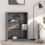 Bookshelf High Gloss Grey, Chipboard