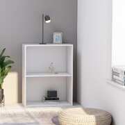 2-Tier Book Cabinet White- Chipboard