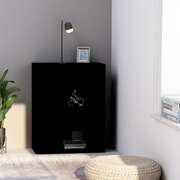2-Tier Book Cabinet Black -Chipboard
