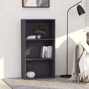 3-Tier Book Cabinet Grey Chipboard