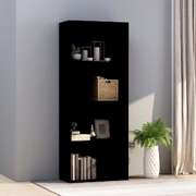 4-Tier Book Cabinet Black  Chipboard