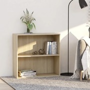 2-Tier Book Cabinet Sonoma Oak  Chipboard
