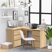 Corner Desk Sonoma Oak 145x100x76 cm Chipboard