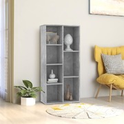 Book Cabinet Concrete Grey 50x25x106 cm Chipboard