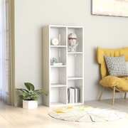 Book Cabinet High Gloss White 50x25x106 cm Chipboard