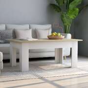 Coffee Table White and Sonoma Oak - Chipboard
