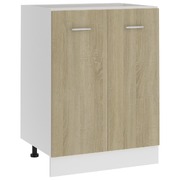 Sink Bottom Cabinet Sonoma Oak Engineered Wood Storage Shelf Cupboard 