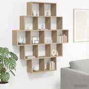 Wall Shelf 14 Compartments Sonoma Oak 120cm | EXTG