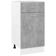 Sink Bottom Cabinet Concrete Grey Engineered Wood Storage Cupboard