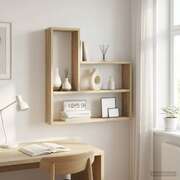 Wall Shelf Sonoma Oak 3-Compartment 60cm | EXTG