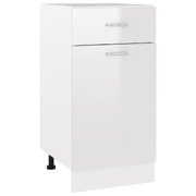 Drawer Bottom Cabinet High Gloss White-Engineered Wood