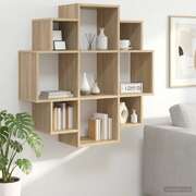 Wall Shelf 9 Compartments Sonoma Oak 90cm | EXTG