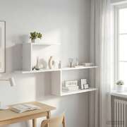 White Wall Shelf 122cm Engineered Wood | EXTG