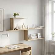 Wall Shelf Sonoma Oak 122cm Engineered Wood | EXTG