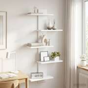 White Floating Wall Shelf 101cm Engineered Wood | EXTG