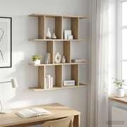 Wall Shelf 11 Compartments Sonoma Oak 80cm | EXTG