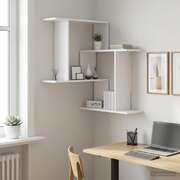 White Wall Shelf Engineered Wood 67cm | EXTG