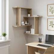 Wall Shelf Sonoma Oak Engineered Wood 67x87cm | EXTG