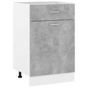 Stylish & Durable - Drawer Bottom Cabinet Concrete Grey Engineered Wood