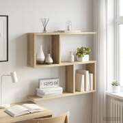 Wall Shelf Sonoma Oak 4 Compartments 60cm | EXTG