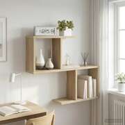 Wall Shelf Sonoma Oak 4 Compartments 60cm | EXTG