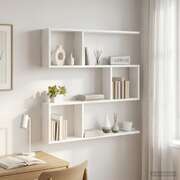 White Wall Shelf 6 Compartment 80cm | EXTG