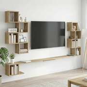 Wall Mounted TV Shelf 180cm Sonoma Oak | EXTG