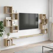 Wall-Mounted TV Shelf Sonoma Oak 160cm | EXTG