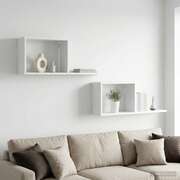 White Floating Shelves 80cm Set of 2 | EXTG