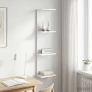White Wall Shelf Engineered Wood 100cm | EXTG