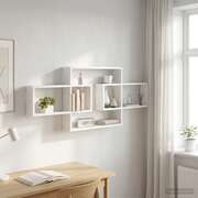 White Wall Shelf 130cm Engineered Wood | EXTG