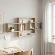 Wall Shelf Sonoma Oak 130cm Engineered Wood | EXTG
