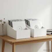 Record Box White Engineered Wood 18x32x18cm