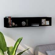 CD Wall Shelf Black 100x18x18 cm Chipboard