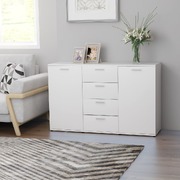 Sideboard White 120x35.5x75 cm Chipboard