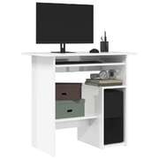 Desk High Gloss White 80x45x74 cm Chipboard