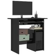 Desk High Gloss Black 80x45x74 cm Chipboard