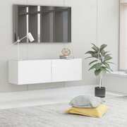 TV Cabinet High Gloss White Engineered Wood