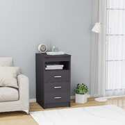 Drawer Cabinet Grey 40x50x76 cm Chipboard