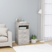 Drawer Cabinet Concrete Grey 40x50x76 cm Chipboard