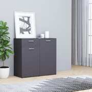 Sideboard Grey 80x36x75 cm Chipboard