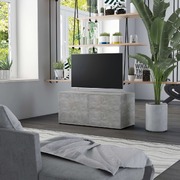 TV Cabinet Concrete Grey 80x34x36 cm Chipboard
