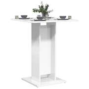 Bistro Table High Gloss White 60x60x75 cm Chipboard