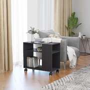 Side Table Grey 70x35x55 cm Chipboard