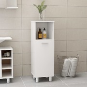 Bathroom Cabinet High Gloss White, Engineered Wood
